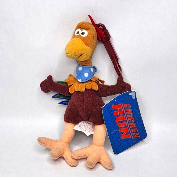 Chicken Run Other - Vintage Chicken Run Plush Keychain Backpack Clip Movie Collectible Toy